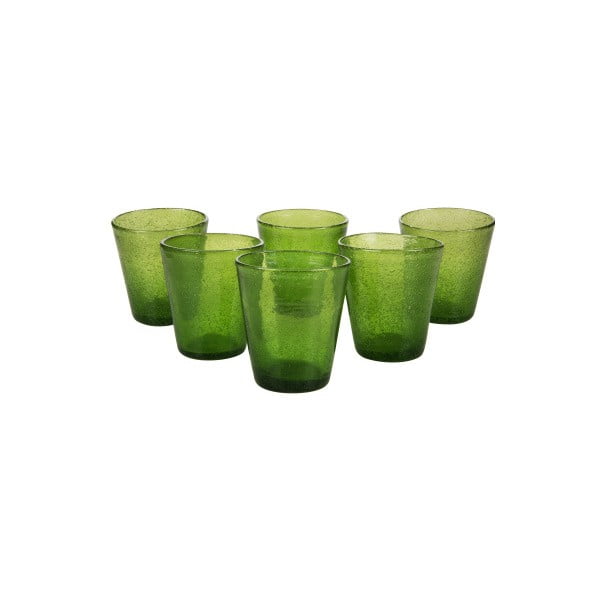 6-dielna sada zelených pohárov Kaleidos

