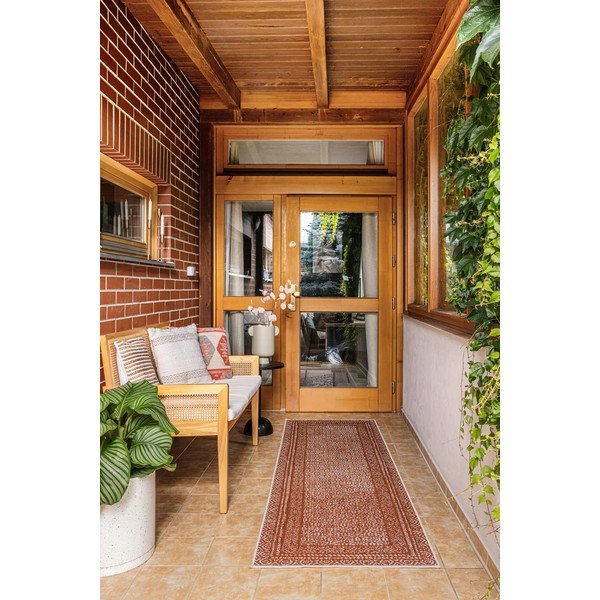 Oranžovo-biely vonkajší behúň Ragami Berlin, 80 x 250 cm-image-1