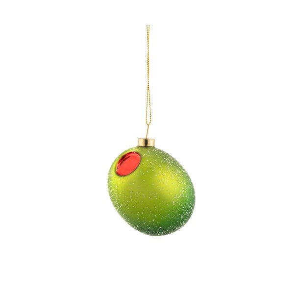 Sklenená vianočná ozdoba 7 cm Olive – Sass & Belle