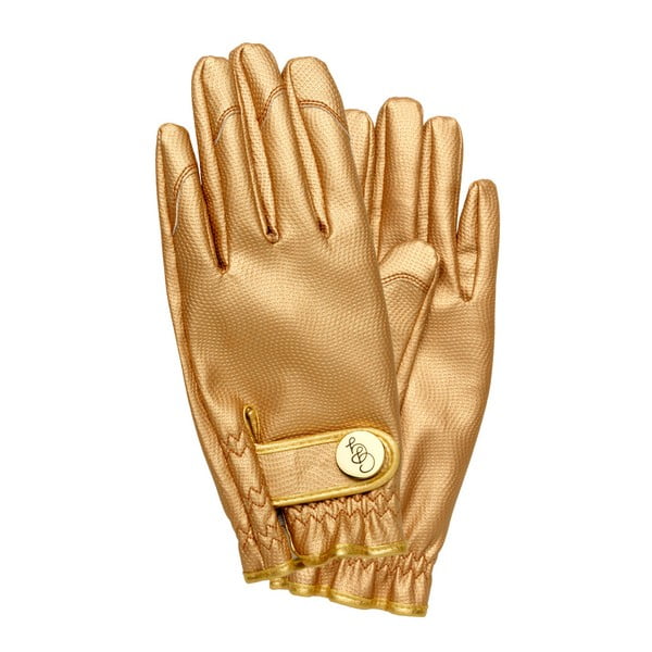 Záhradné rukavice v zlatej farbe Garden Glory, veľkosť M