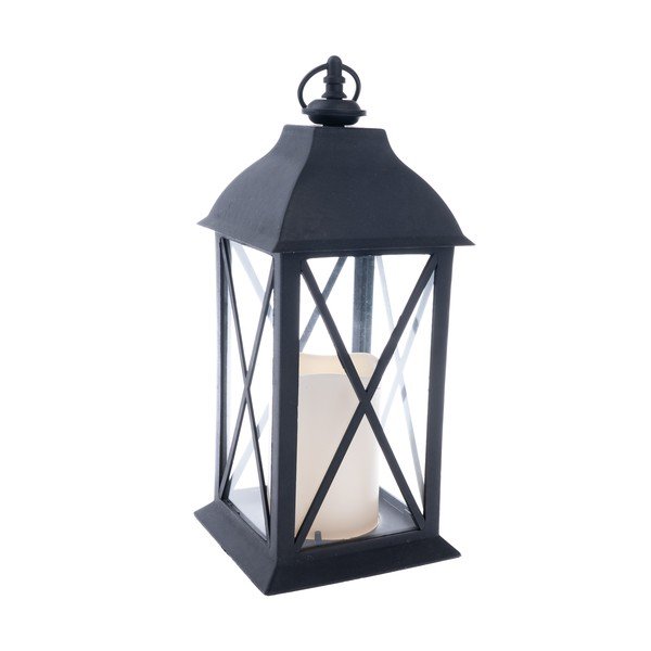 Čierny LED lampáš na baterky (výška  30,5 cm) – Dakls