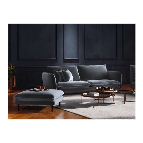 Sivá podnožka Cosmopolitan Design Vienna, 100 × 80 cm-image-3