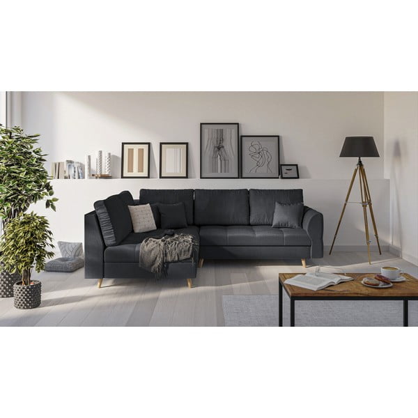 Tmavosivá rohová pohovka (ľavý roh) Ariella - Ropez-image-1