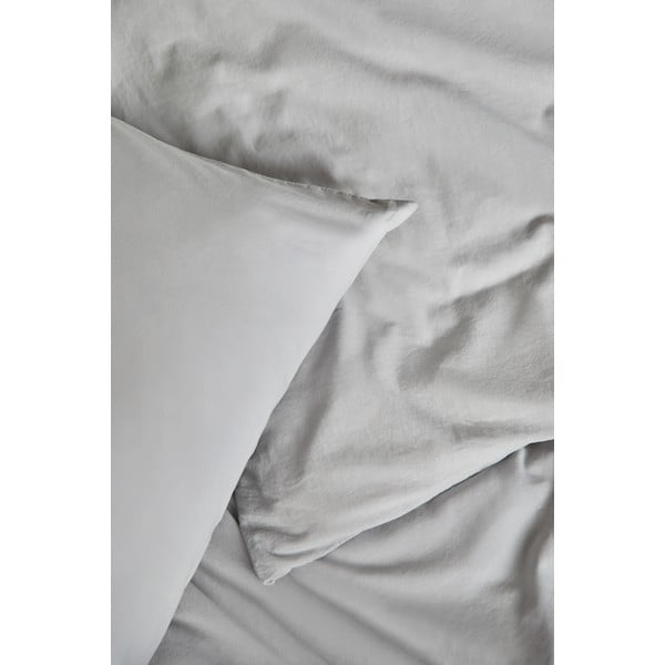 Svetlosivé obliečky na dvojlôžko zo stonewashed bavlny Bonami Selection, 200 x 200 cm-image-1