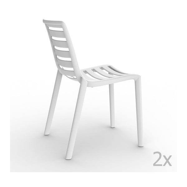 Sada 2 bielych záhradných stoličiek Resol Slatkat