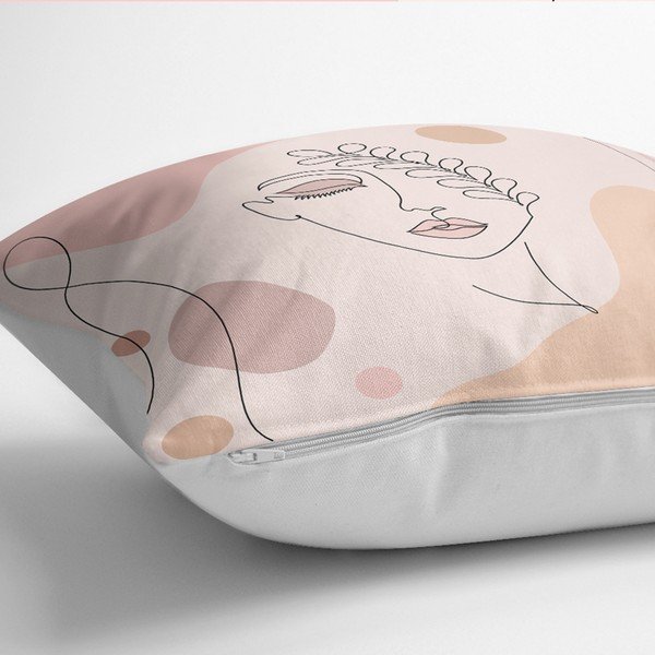 Súprava 4 dekoratívnych obliečok na vankúše Minimalist Cushion Covers Draw Art Women, 45 x 45 cm-image-1