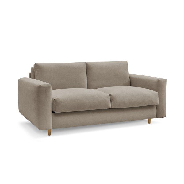 Taupe pohovka na každodenné spanie/rozkladacia 220 cm Cocoone – Bobochic Paris-image-2