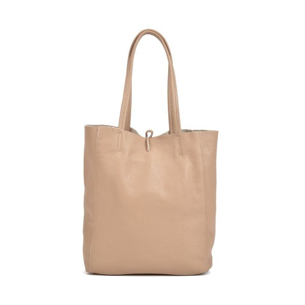 Béžová dámska kožená kabelka Sofia Cardon Shopper-image-3