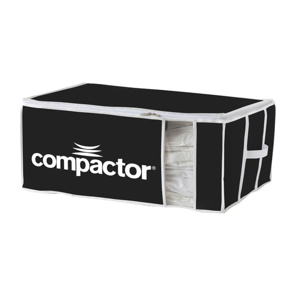 Čierny textilný úložný box Compactor Brand XXL