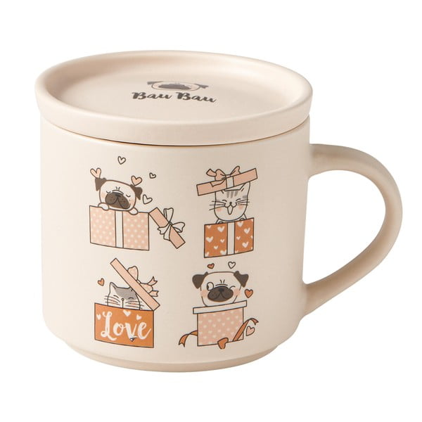 Béžovo-svetlohnedé porcelánové hrnčeky v súprave 2 ks 35 ml – Brandani-image-1