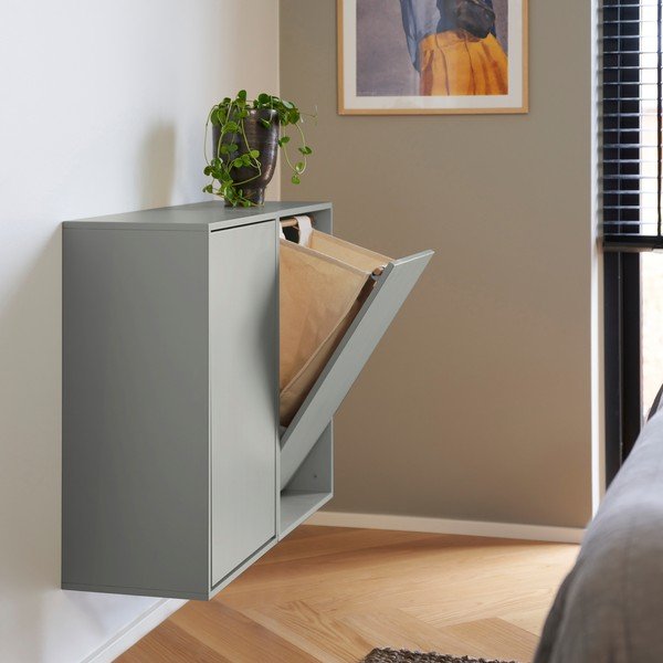 Sivomodrý nástenný kôš na bielizeň Laundry Box – ReCollector-image-2