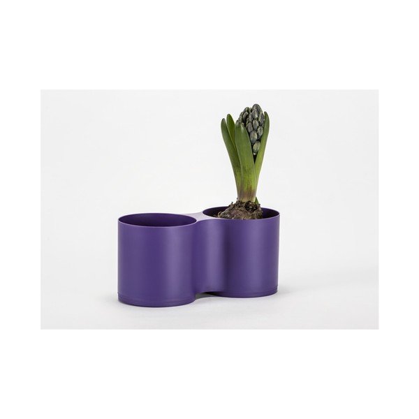 Fialový dvojitý kvetináč Plastia Modulo-image-2