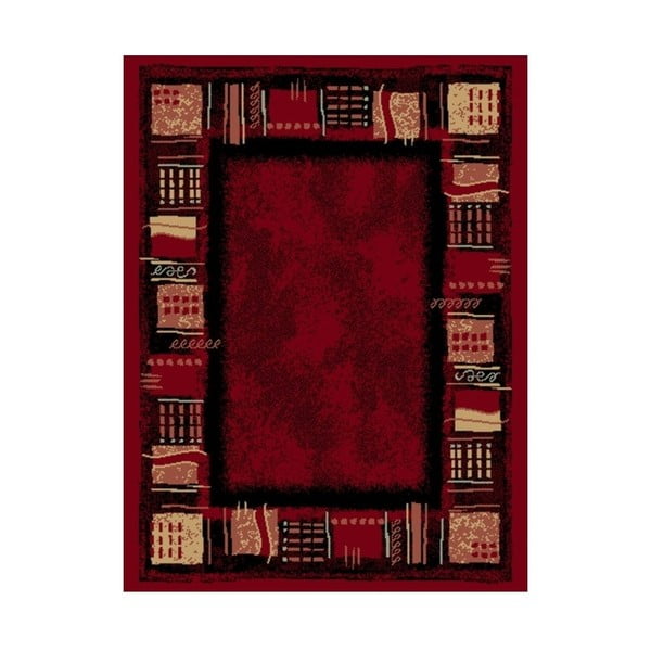Červený koberec Hanse Home Prime Pile Square, 280 × 190 cm