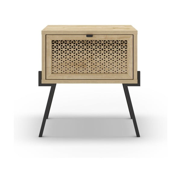 Nočný stolík v dekore duba v prírodnej farbe Ecrin – Marckeric