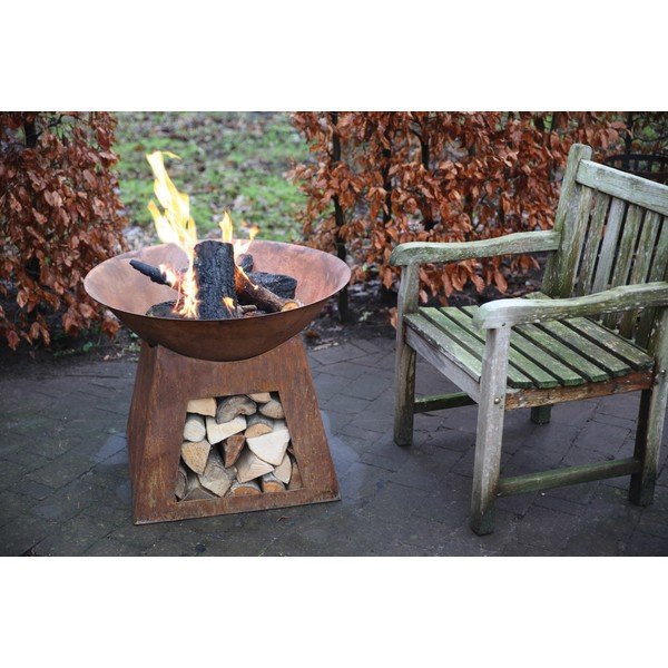 Kovové ohnisko so zásobníkom na drevo Esschert Design Camping-image-1