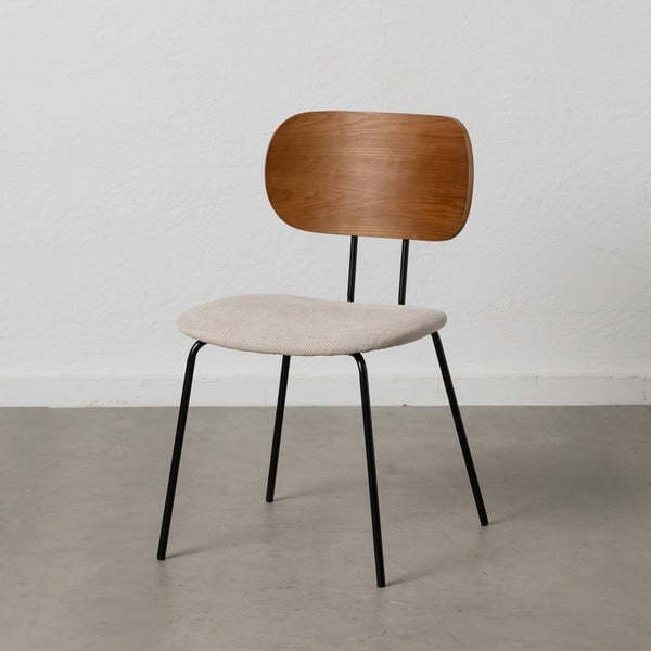 Hnedo-krémové jedálenské stoličky v súprave 4 ks Cleo – Ixia-image-1