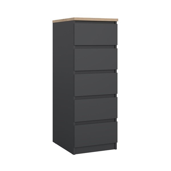 Tmavosivá komoda 40x111x50 cm Naia – Tvilum