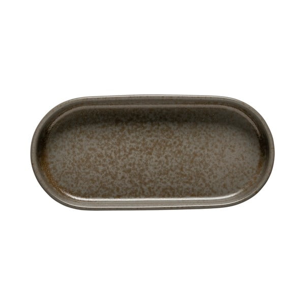 Hnedý servírovací tanier z kameniny 21x10 cm Redonda – Costa Nova