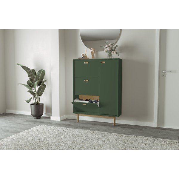 Zelená výklopná skrinka na topánky Svea – Tenzo-image-1