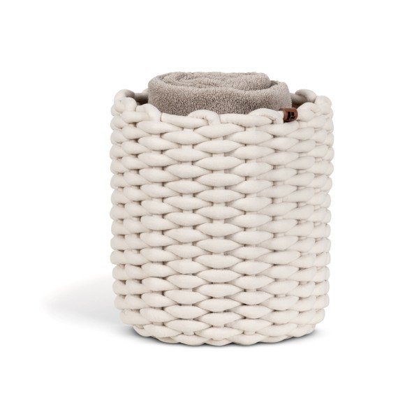 Látkový košík ø 25x25 cm Peach Skin Round M – Bigso-image-4