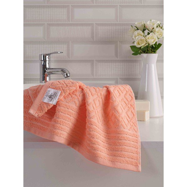 Oranžové froté bavlnené uteráky a osušky v súprave 2 ks Diamond – Mila Home-image-2