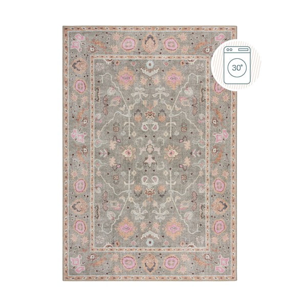 Svetlozelený prateľný koberec 115x170 cm Una Floral – Flair Rugs