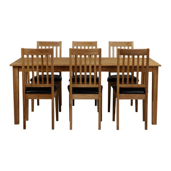 Jedálenský stôl z masívneho dubového dreva Folke Finnus, 180 × 90 cm-image-2