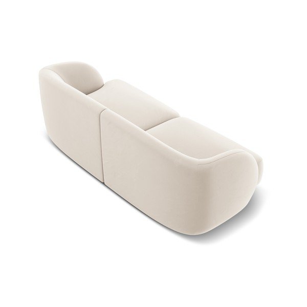 Béžová zamatová pohovka 184 cm Miley - Micadoni Home-image-3