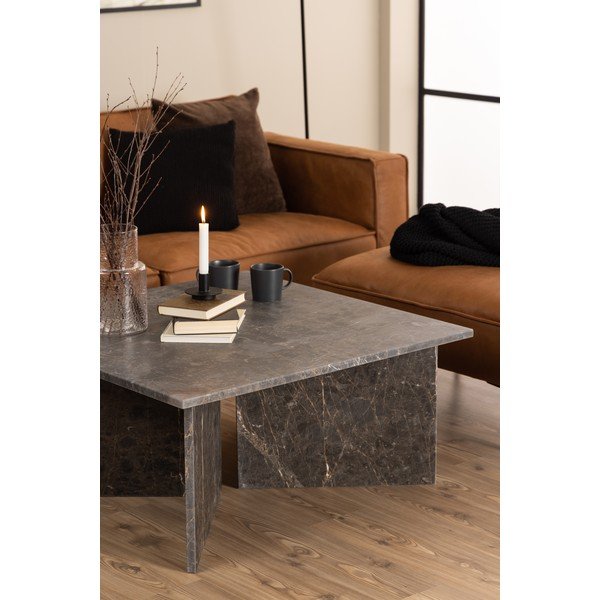 Čierny mramorový konferenčný stolík 90x90 cm Vega – Actona-image-1