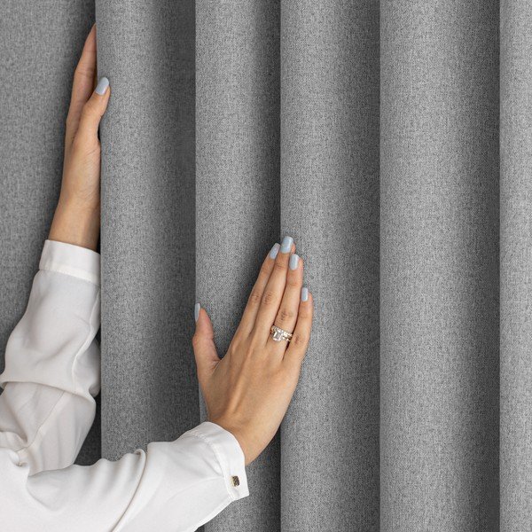 Sivý zatemňovací záves 140x250 cm Corita – Restilo-image-3
