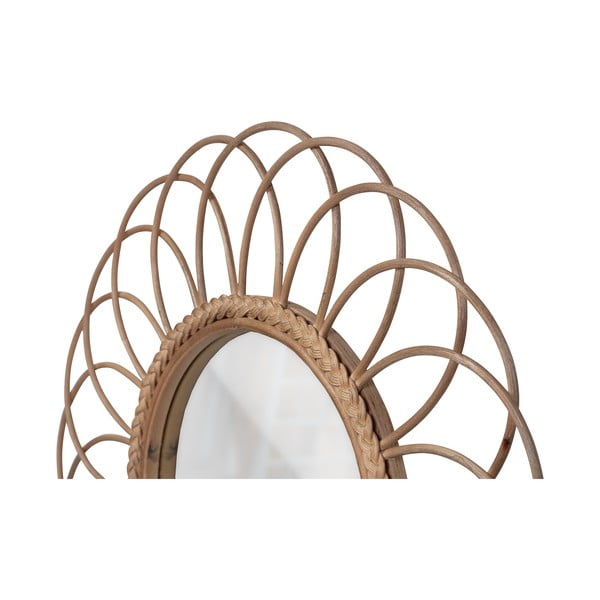 Nástenné zrkadlo s bambusovým rámom ø 59 cm Flores – Basiclabel-image-2
