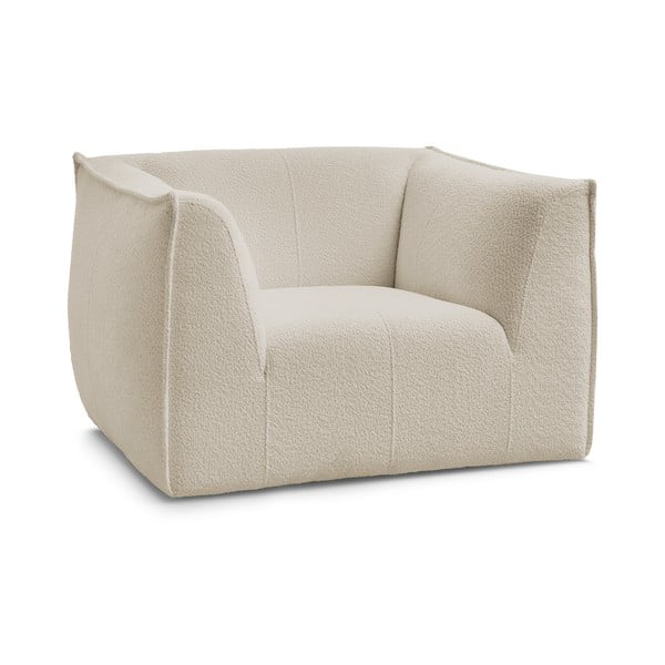 Béžové kreslo z textílie buklé Giorgia – Bobochic Paris