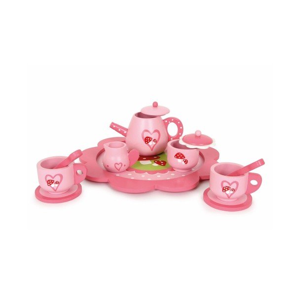 Ružový čajový set Legler Toadstool