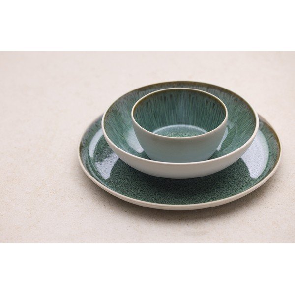 Biely/zelený tanier z kameniny ø 27 cm Gastro White/Green – Bitz-image-1