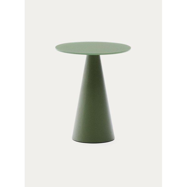 Okrúhly odkladací stolík so sklenenou doskou ø 30 cm Wilshire – Kave Home