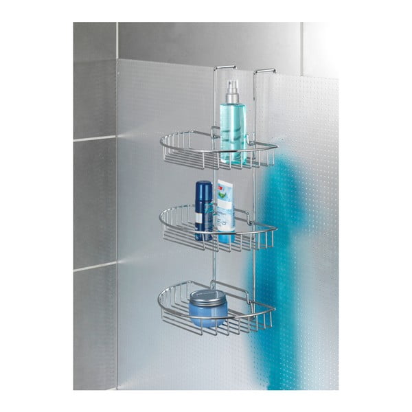 Závesná kúpeľňová trojposchodová polička Wenko Bello-image-4