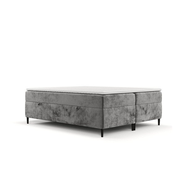 Tmavosivá boxspring posteľ s úložným priestorom 180x200 cm Araya – Maison de Rêve
