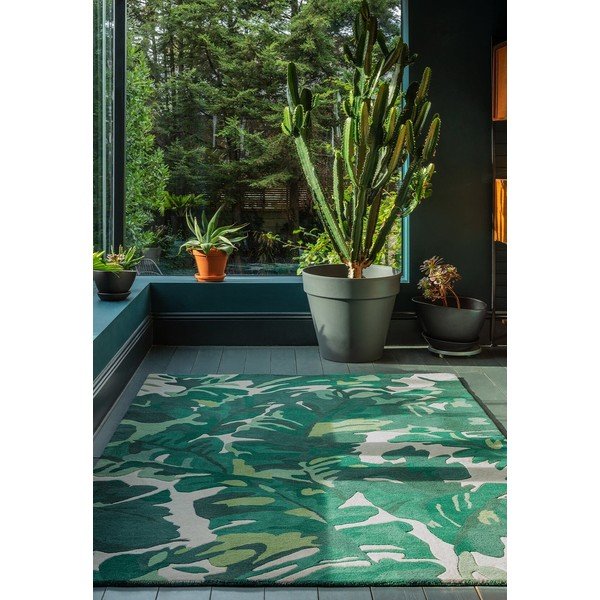 Tmavozelený ručne tkaný vlnený koberec 160x230 cm Matrix – Asiatic Carpets-image-1