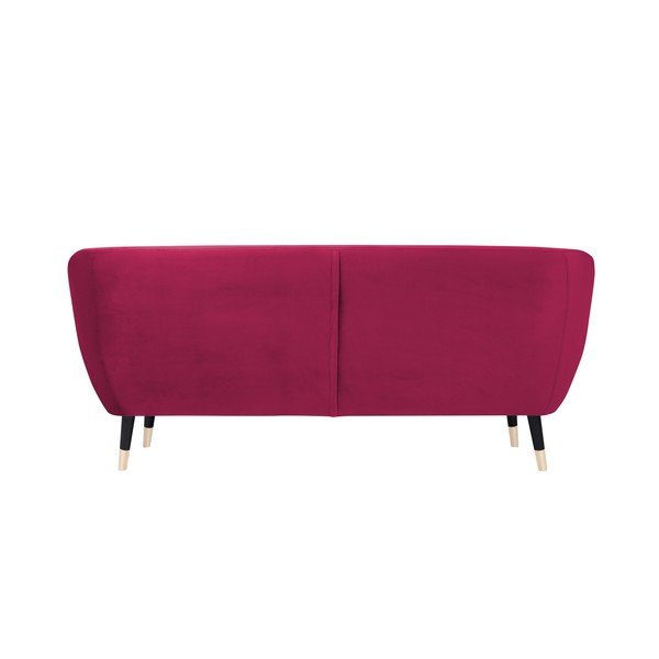 Ružová pohovka s čiernymi nohami Mazzini Sofas Benito, 188 cm-image-4
