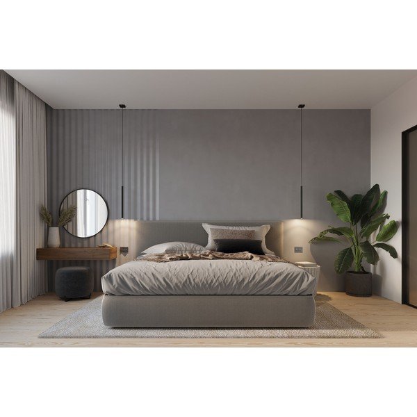 Čierne závesné svietidlo Sollux Fideus Single-image-3