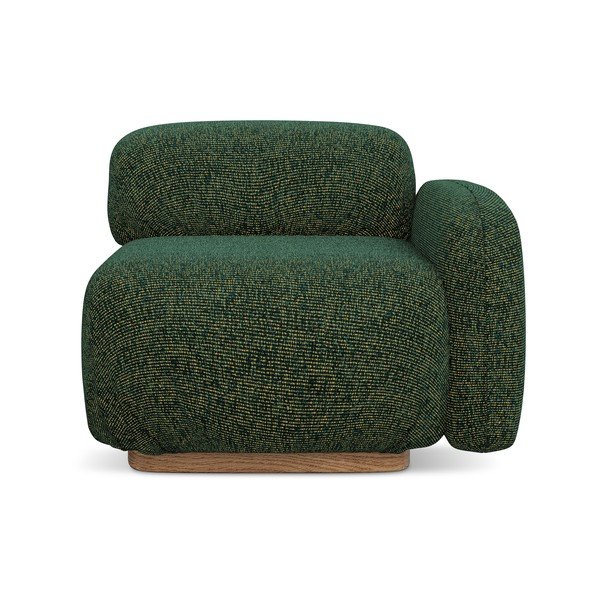 Tmavozelený modul pohovky (pravý roh) Ailani – Makamii