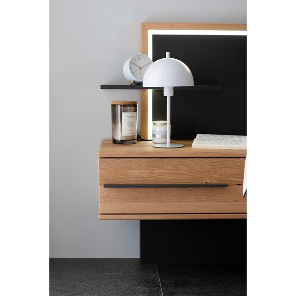 Biela stolová lampa s kovovým tienidlom (výška 33,5 cm) Kia – Fischer & Honsel-image-1