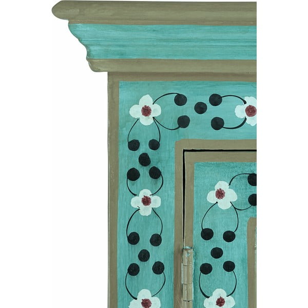 Zelená skrinka z mangového dreva 87x152x38 cm Prem – Støraa-image-3