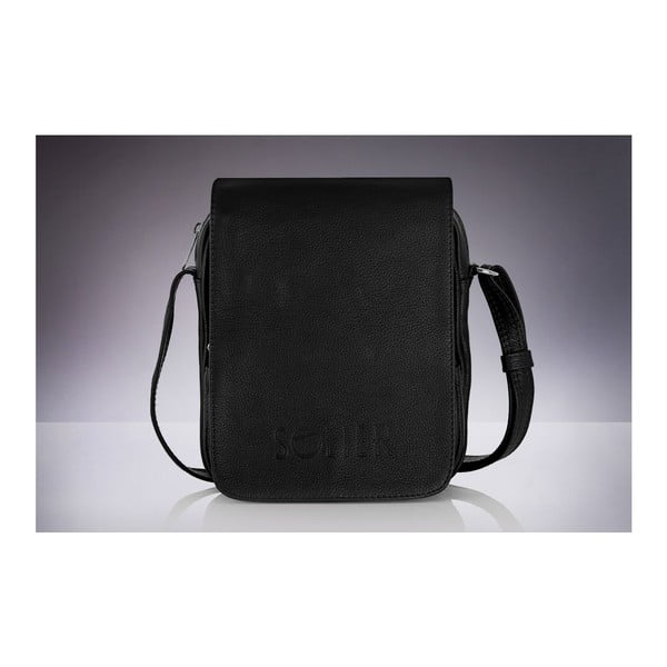 Pánska kožená taška Solier SL32, čierna