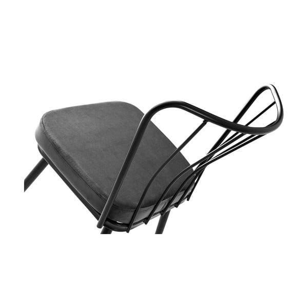 Antracitové kovové jedálenské stoličky v súprave 2 ks Yildiz – Kalune Design-image-4