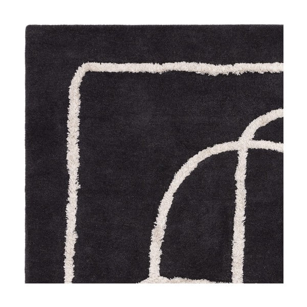 Čierny ručne tkaný vlnený koberec 160x230 cm Matrix – Asiatic Carpets-image-2