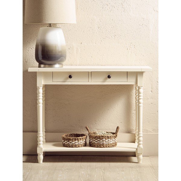 Slonovinový konzolový stolík z borovicového dreva 35x96 cm Heritage – Premier Housewares-image-4