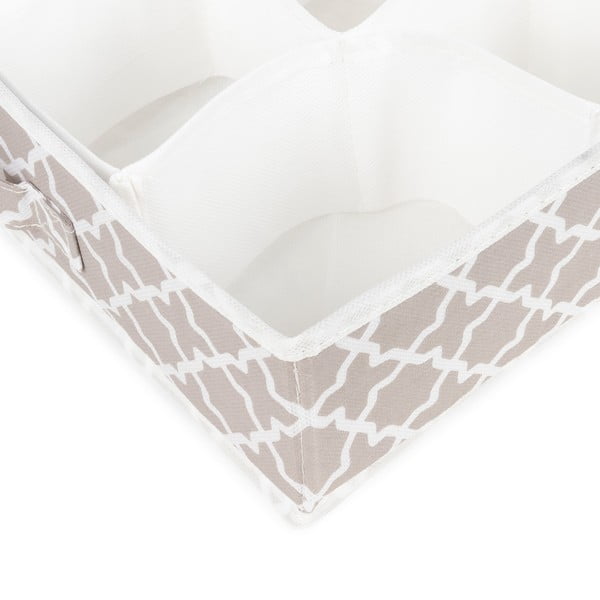 Béžový organizér do zásuvky so 16 priehradkami Compactor, 40 × 40 cm-image-4