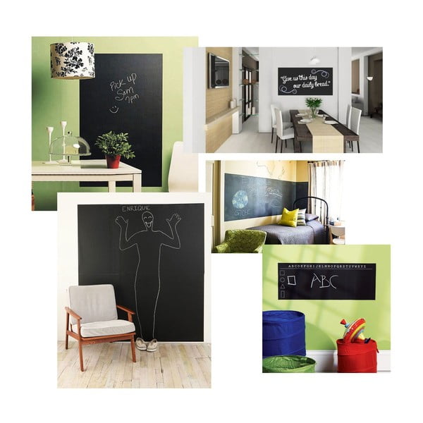 Univerzálna tabuľová samolepka Blackboard + 5 kried, 60x200 cm-image-3