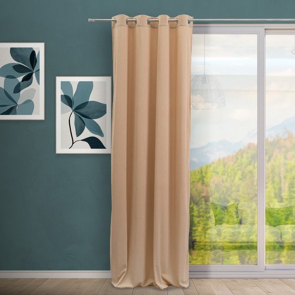 Svetlohnedý menčestrový záves 140x260 cm Merely – Casa Selección-image-1